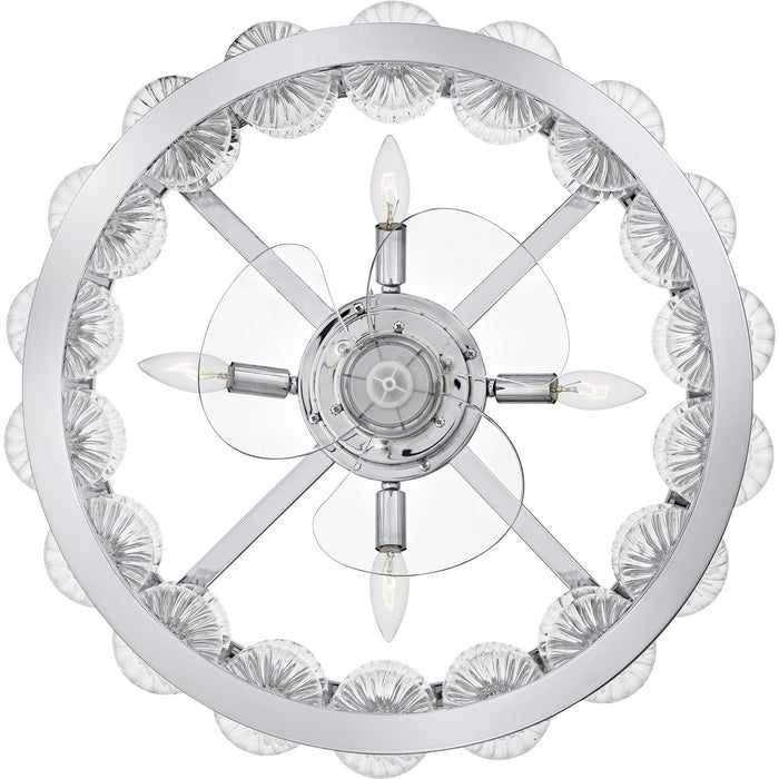 Quoizel TRK3123C Four Light Fan Light, Polished Chrome