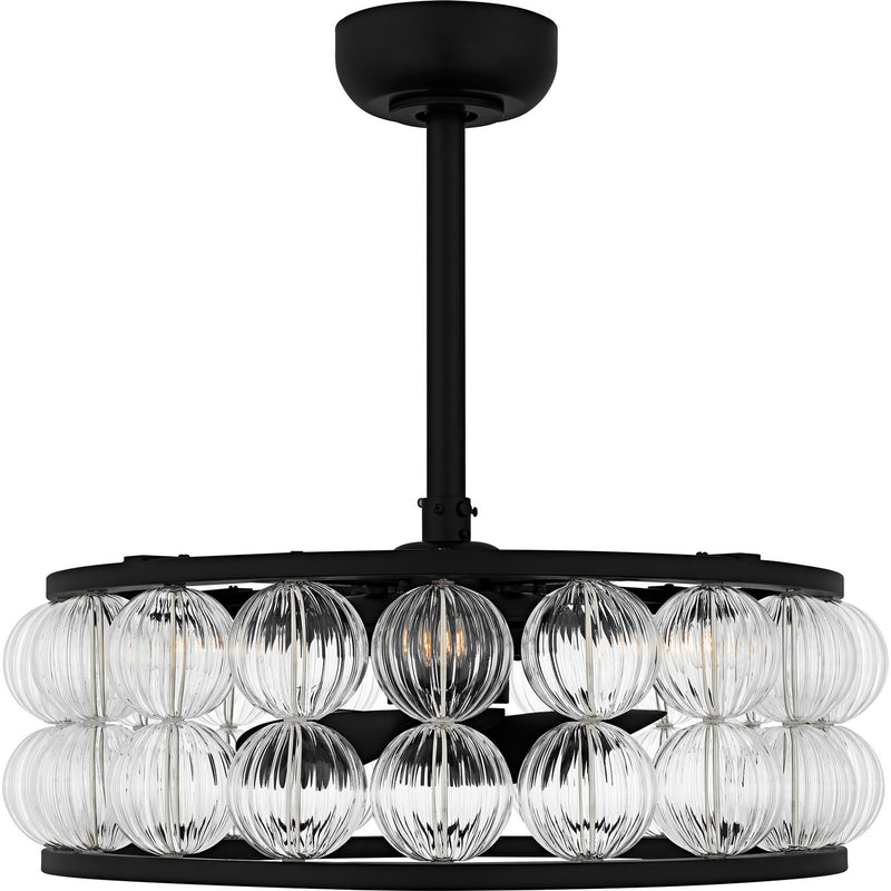 Quoizel TRK3123MBK Four Light Fan Light, Matte Black