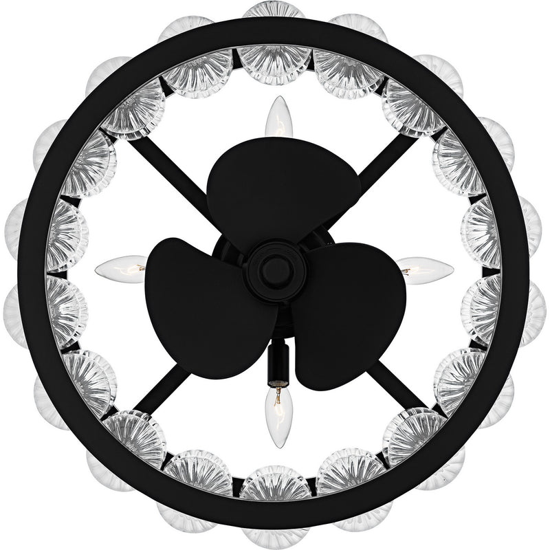 Quoizel TRK3123MBK Four Light Fan Light, Matte Black