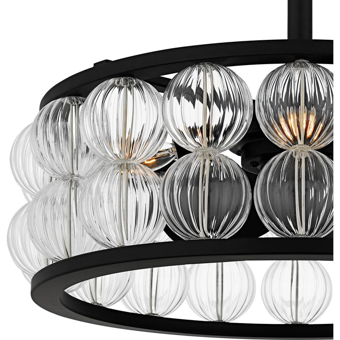 Quoizel TRK3123MBK Four Light Fan Light, Matte Black
