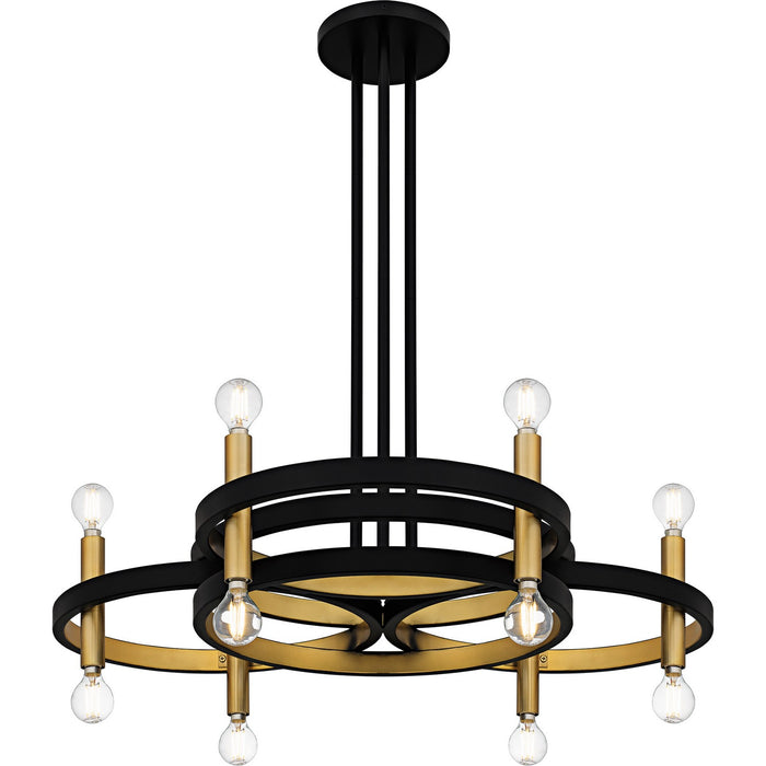 Quoizel WID5030MBK Six Light Chandelier, Matte Black
