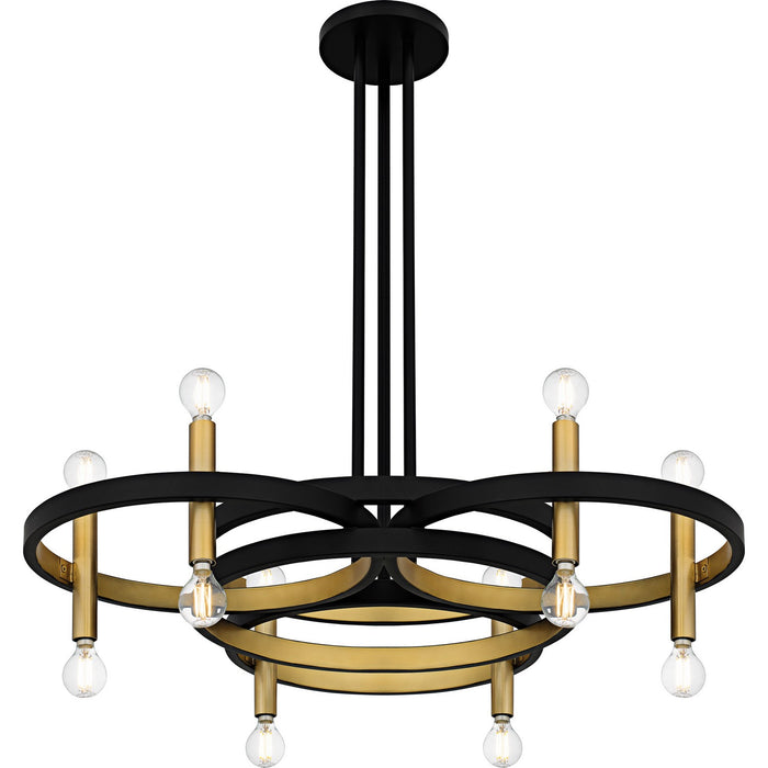 Quoizel WID5030MBK Six Light Chandelier, Matte Black