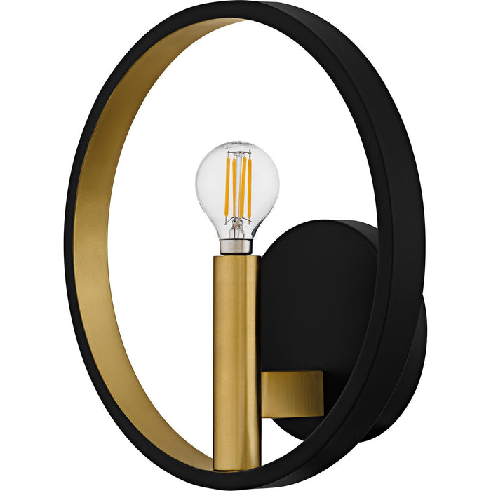 Quoizel WID8810MBK One Light Wall Sconce, Matte Black