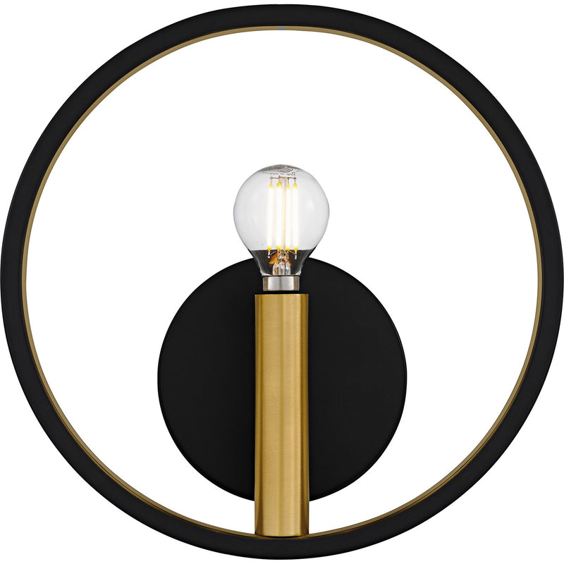 Quoizel WID8810MBK One Light Wall Sconce, Matte Black