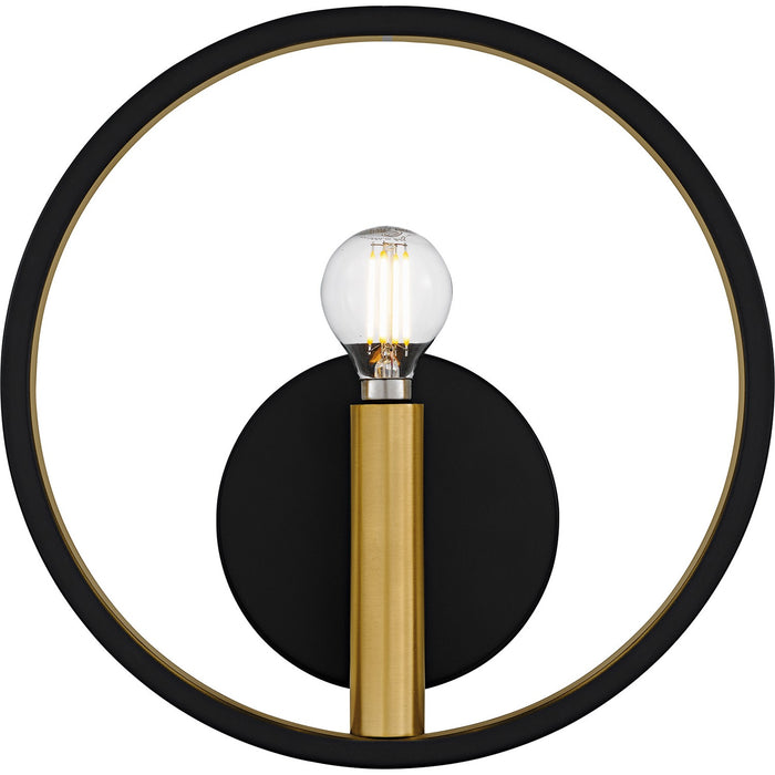 Quoizel WID8810MBK One Light Wall Sconce, Matte Black