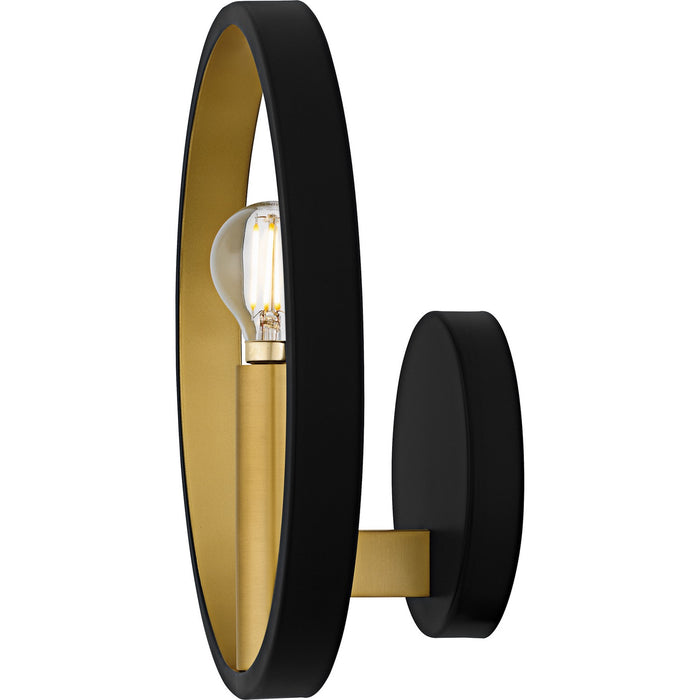 Quoizel WID8810MBK One Light Wall Sconce, Matte Black