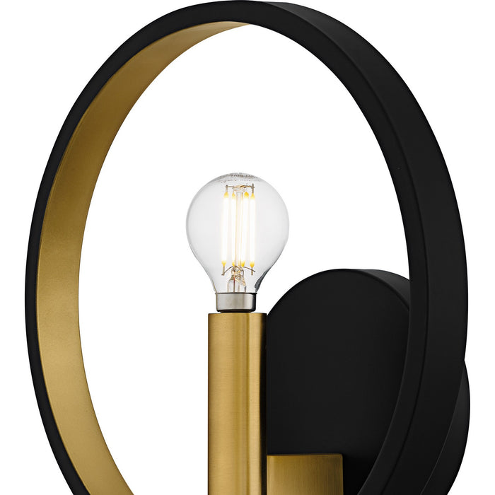 Quoizel WID8810MBK One Light Wall Sconce, Matte Black