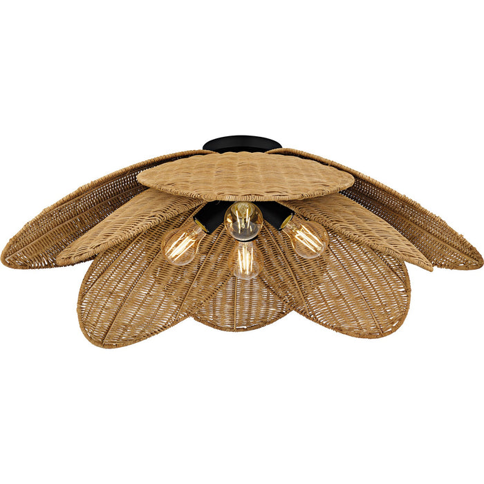 Quoizel WLL1730MBK Four Light Semi-Flush Mount, Matte Black