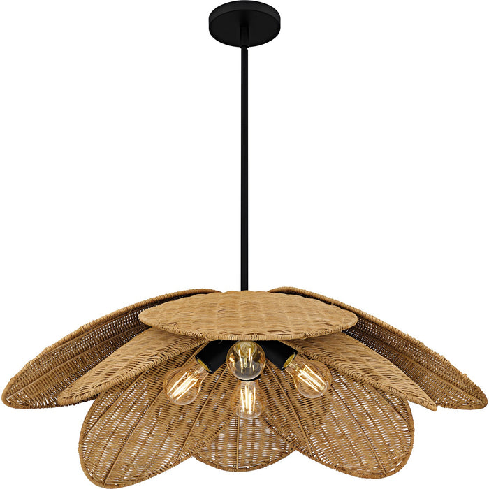 Quoizel WLL2830MBK Four Light Pendant, Matte Black