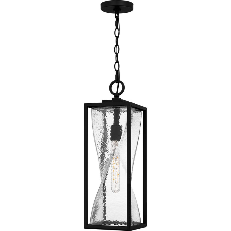Quoizel ZAR1907MBK One Light Outdoor Hanging Lantern, Matte Black