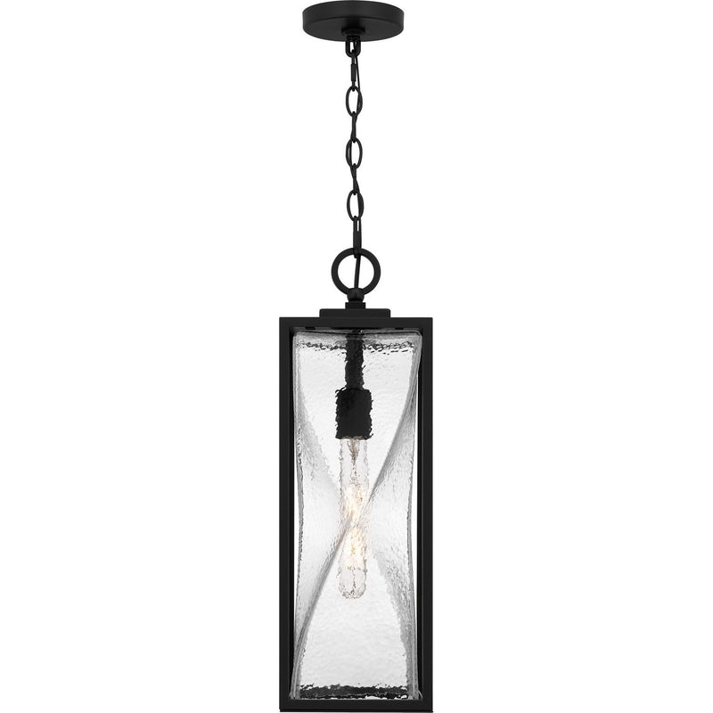 Quoizel ZAR1907MBK One Light Outdoor Hanging Lantern, Matte Black
