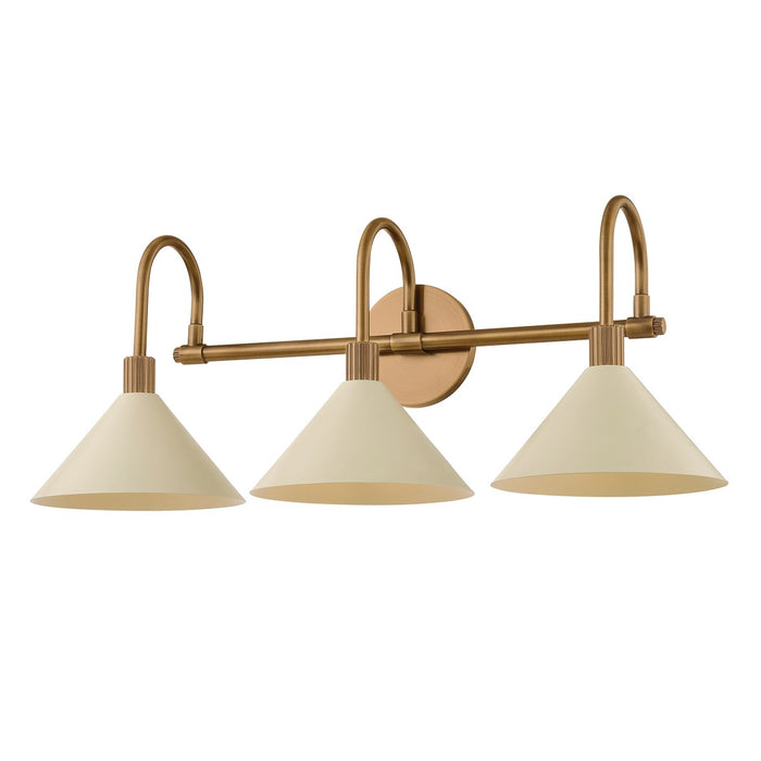 Troy Lighting B1811-PBR/SSD Three Light Bath, Patina Brass And Soft Sand