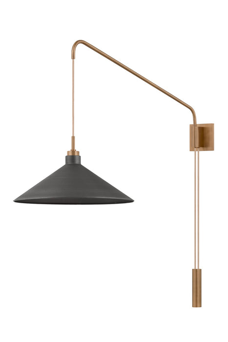 Troy Lighting B2936-PBR/GRA One Light Wall Sconce, Patina Brass And Graphite