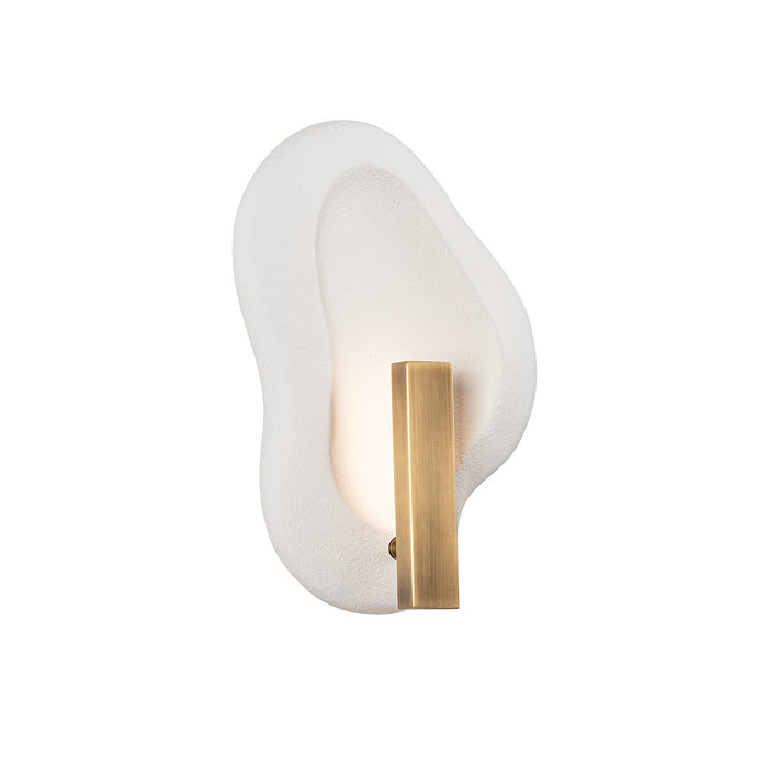 Troy Lighting B3915-PBR/CRH LED Wall Sconce, Patina Brass/Ceramic Rustic Shell