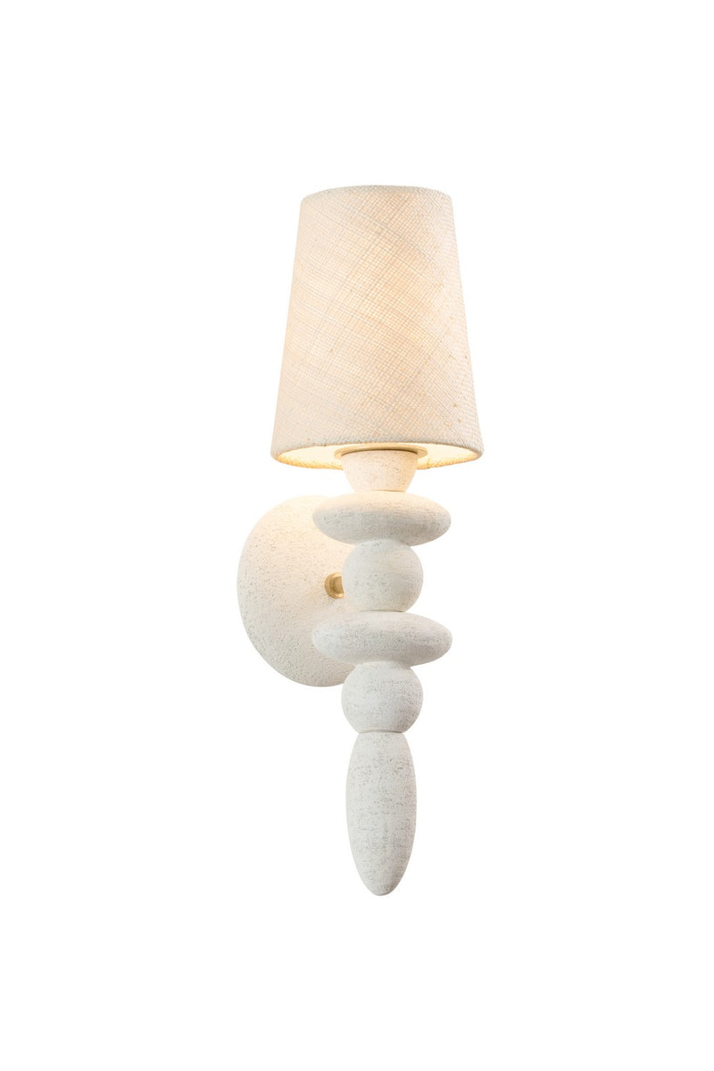 Troy Lighting B5520-VGL/CGL One Light Wall Sconce, Vintage Gold Leaf/Ceramic Gypsum Clay