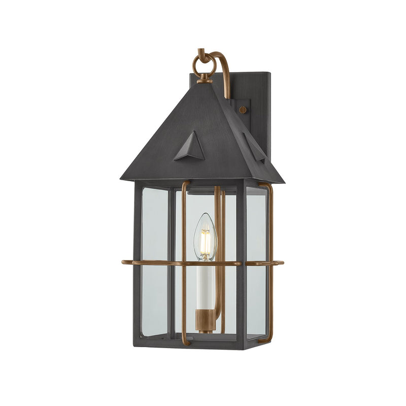 Troy Lighting B6617-PBR/GRA One Light Wall Sconce, Patina Brass And Graphite