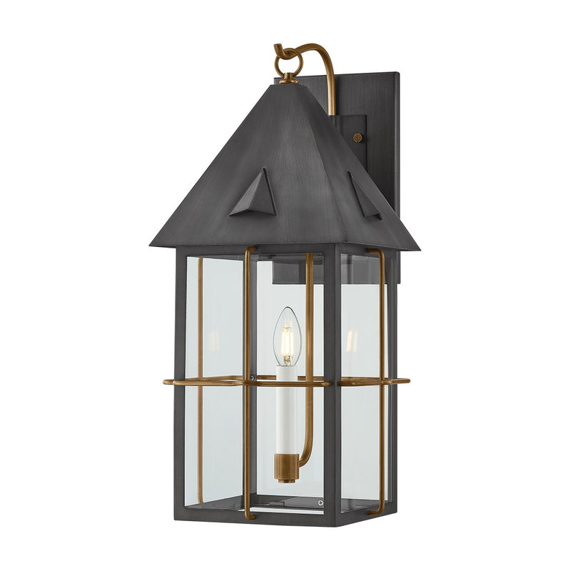 Troy Lighting B6623-PBR/GRA One Light Wall Sconce, Patina Brass And Graphite