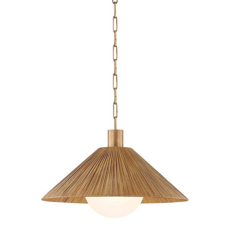 Troy Lighting F1422-PBR One Light Pendant, Patina Brass