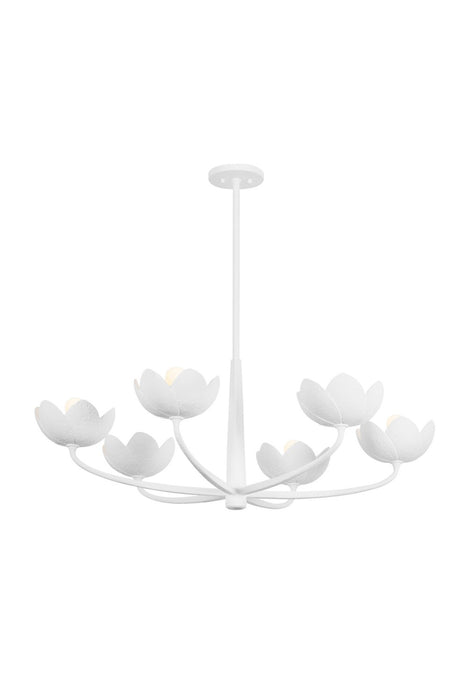 Troy Lighting F2040-GSW Six Light Chandelier, Gesso White