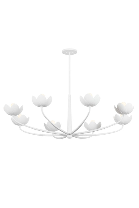 Troy Lighting F2048-GSW Eight Light Chandelier, Gesso White