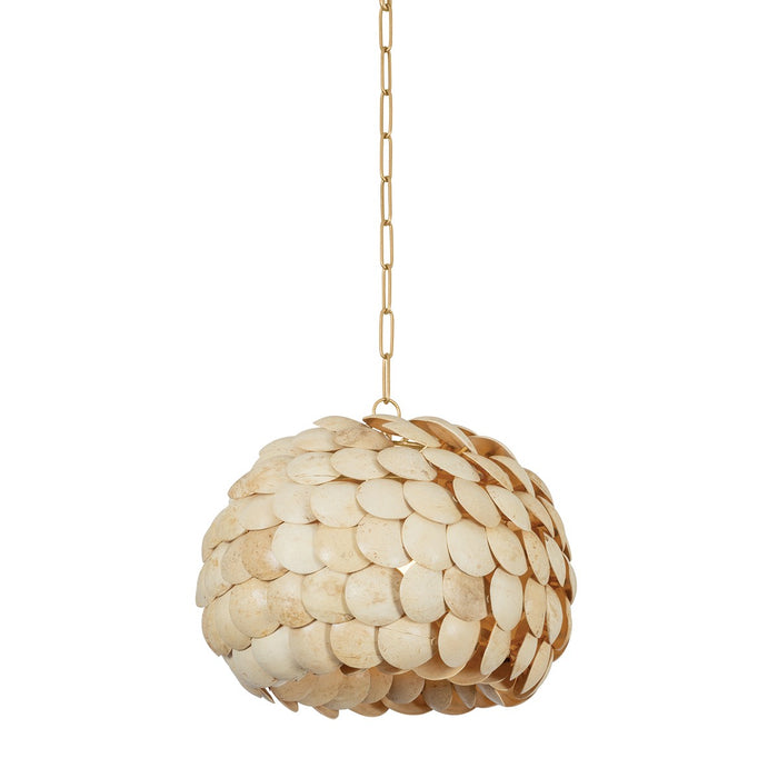 Troy Lighting F2221-VGL One Light Pendant, Vintage Gold Leaf