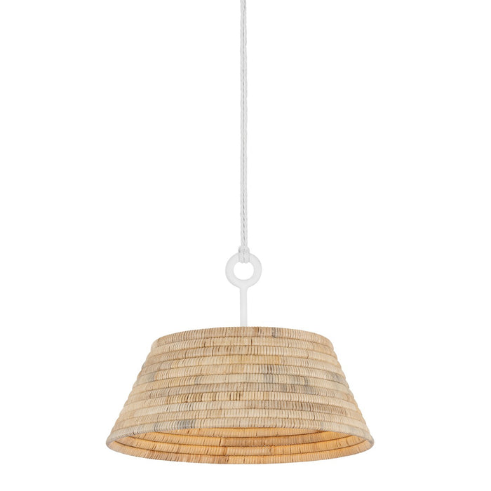Troy Lighting F2824-GSW One Light Pendant, Gesso White