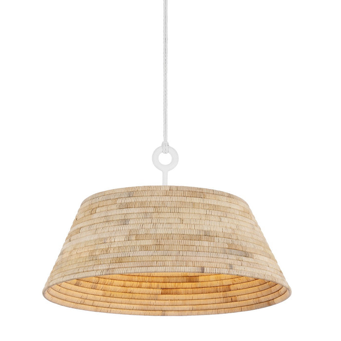 Troy Lighting F2836-GSW One Light Pendant, Gesso White