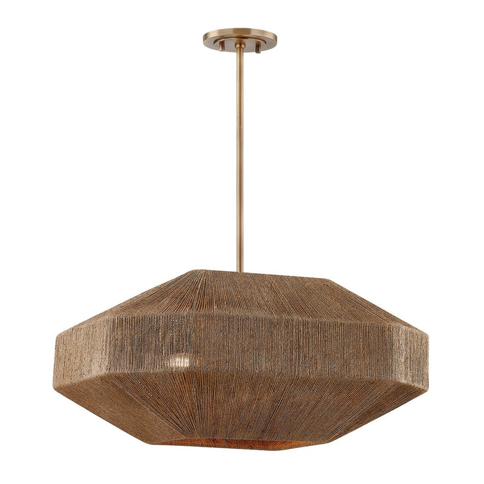Troy Lighting F3624-PBR Four Light Chandelier, Patina Brass