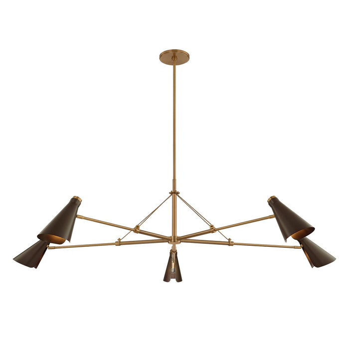 Troy Lighting F4369-PBR/BRZ Five Light Chandelier, Patina Brass/Bronze