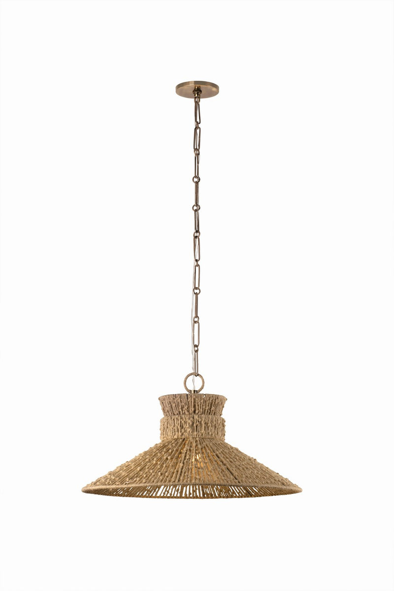 Troy Lighting F4926-PBR One Light Pendant, Patina Brass