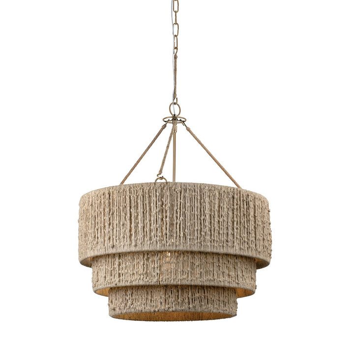 Troy Lighting F5924-PBR One Light Chandelier, Patina Brass