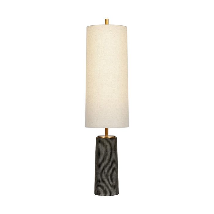 Troy Lighting PFL1156-PBR/CDG Three Light Floor Lamp, Patina Brass/Ceramic Meditation Grey