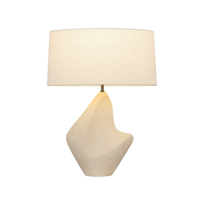 Troy Lighting PTL3727-BRZ/CIB One Light Table Lamp, Bronze/Ceramic Ivory Breakstone