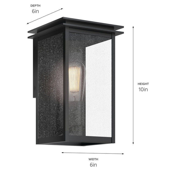 Kichler 59540BKT One Light Outdoor Wall Mount, Textured Black