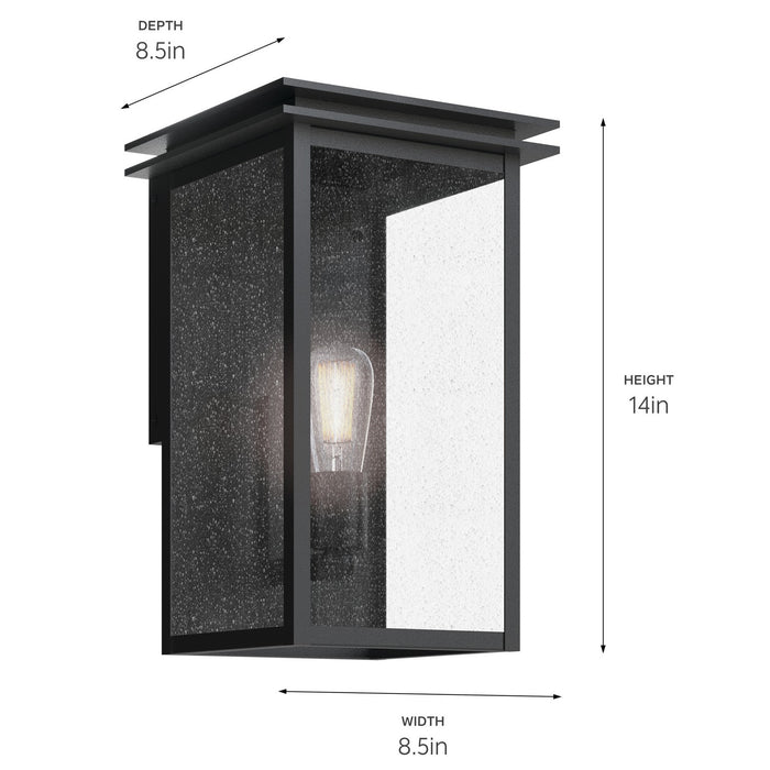 Kichler 59541BKT One Light Outdoor Wall Mount, Textured Black