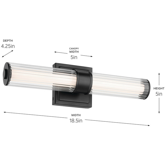 Kichler 55195BKLED LED Bath Bar, Black