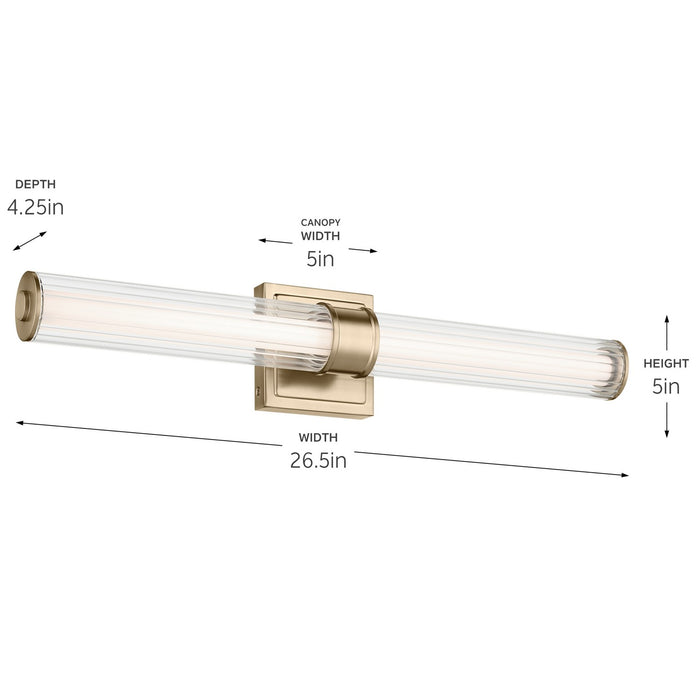 Kichler 55196CPZLED LED Linear Bath, Champagne Bronze
