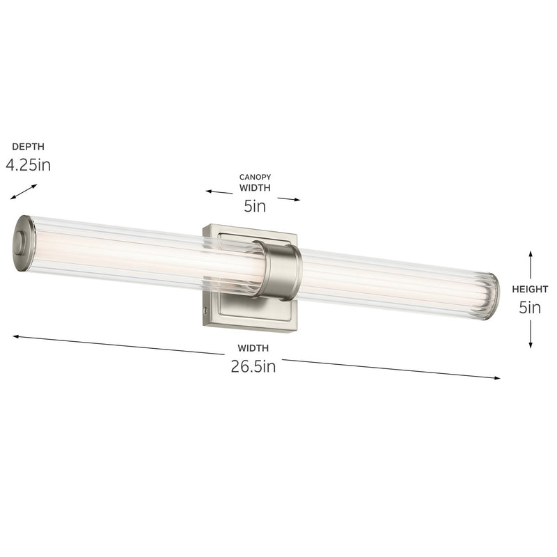 Kichler 55196NILED LED Linear Bath, Brushed Nickel