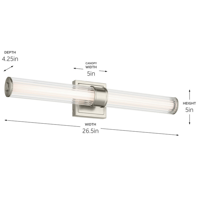 Kichler 55196NILED LED Linear Bath, Brushed Nickel