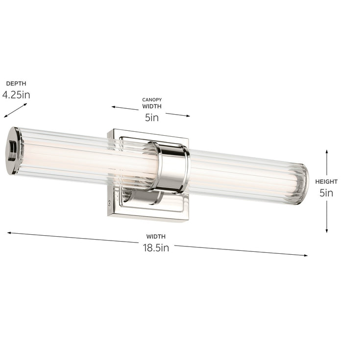 Kichler 55195PNLED LED Bath Bar, Polished Nickel