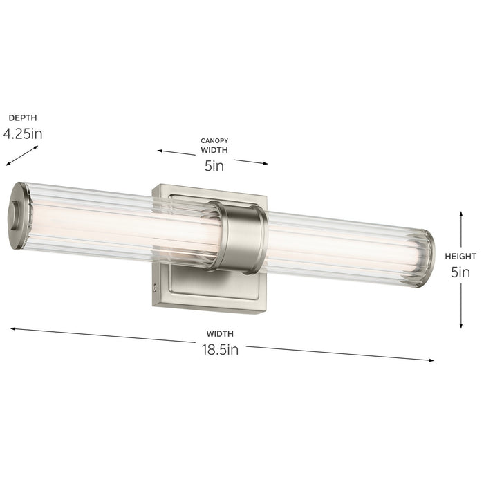 Kichler 55195NILED LED Bath Bar, Brushed Nickel