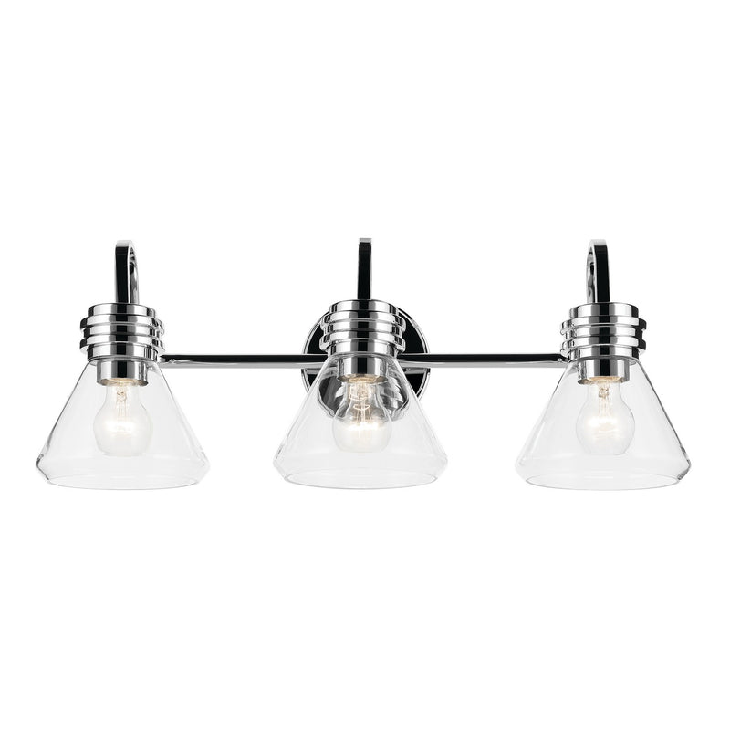 Kichler 55155CHCLR Three Light Bath, Chrome