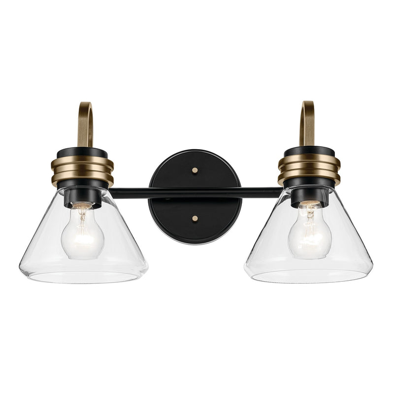 Kichler 55154BKCLR Two Light Bath, Black