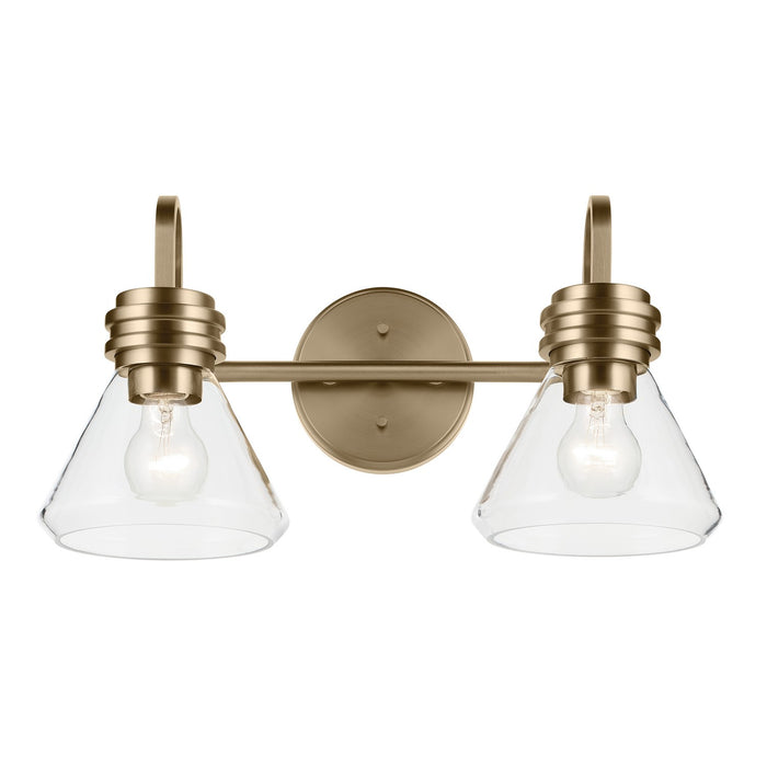 Kichler 55154CPZCLR Two Light Bath, Champagne Bronze