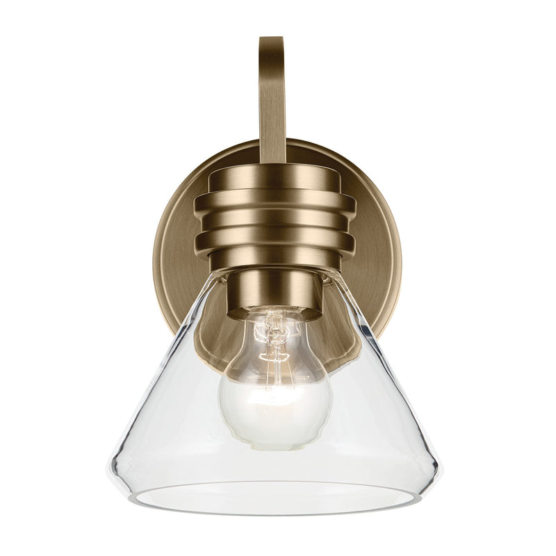 Kichler 55153CPZCLR One Light Wall Sconce, Champagne Bronze