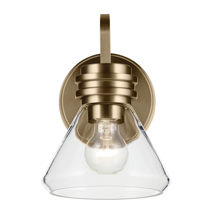 Kichler 55153CPZCLR One Light Wall Sconce, Champagne Bronze