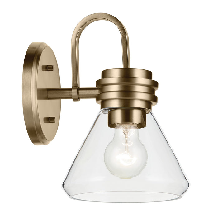 Kichler 55153CPZCLR One Light Wall Sconce, Champagne Bronze