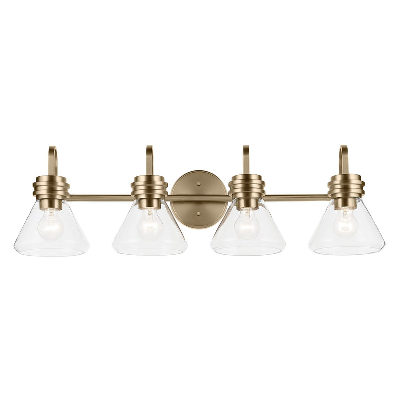 Kichler 55156CPZCLR Four Light Bath, Champagne Bronze