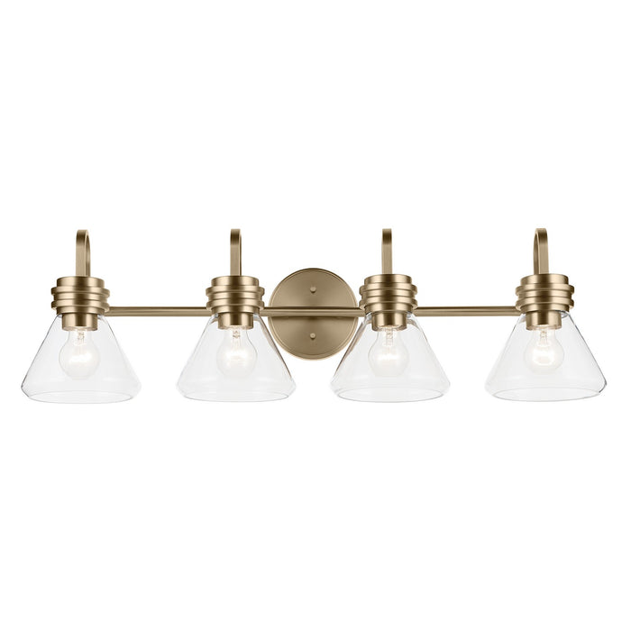 Kichler 55156CPZCLR Four Light Bath, Champagne Bronze