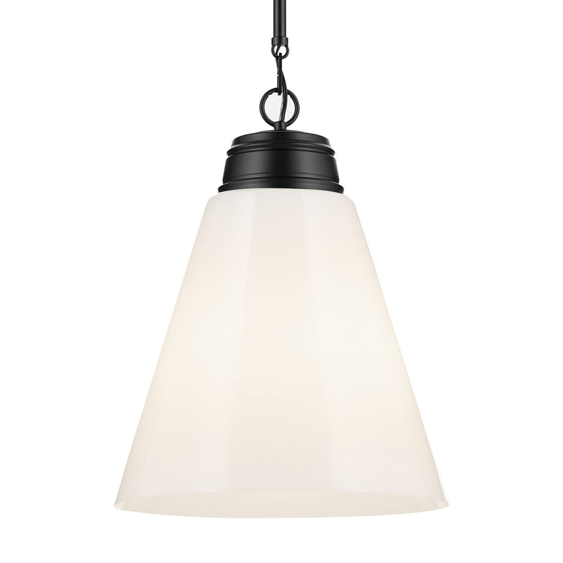 Kichler 52662BK One Light Pendant, Black